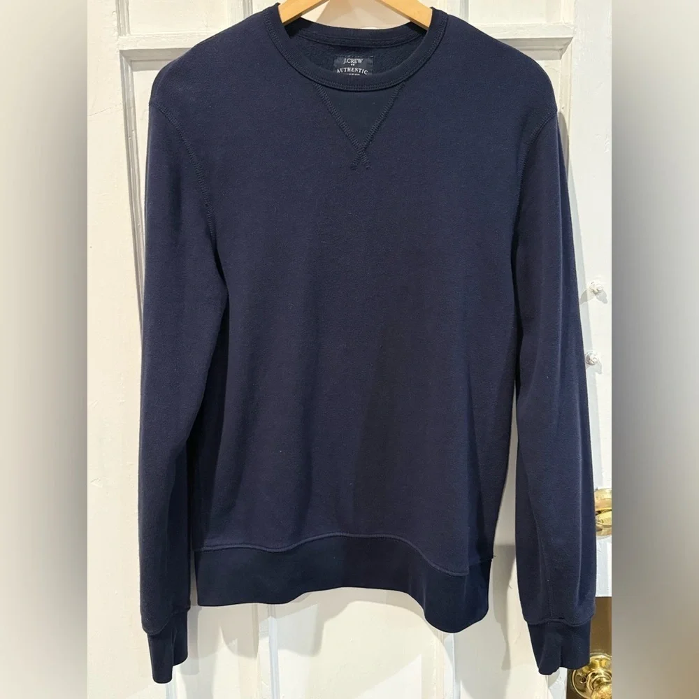 J. Crew Men's Deep Blue Crewneck Sweater